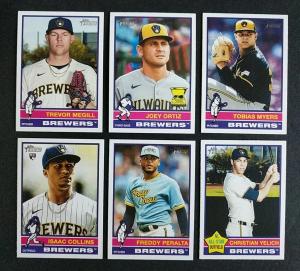 2025 Topps Heritage Milwaukee Brewers Team Set