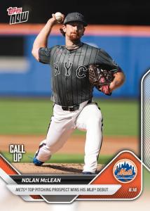 Nolan McLean 2025 Topps Now Rookie Card