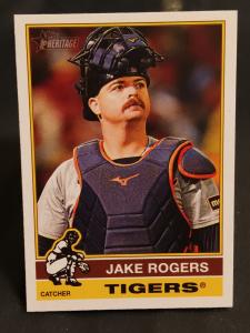 2025 Topps Heritage Jake Rodgers Detroit Tigers Card