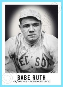 Babe Ruth Art Card - 1960 Leaf Boston Red Sox