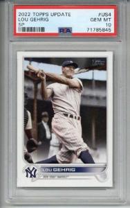 2022 Topps Update Lou Gehrig Yankees PSA 10