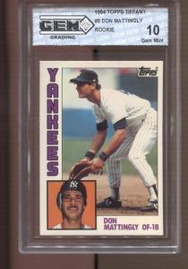 1984 Don Mattingly Topps Tiffany #8 Rookie Card