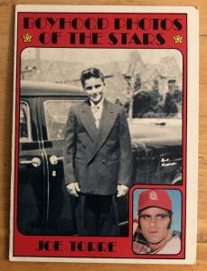 1972 Topps Joe Torre Boyhood Photos Card #341