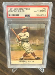 1961 George Sisler Cardinals HOF PSA Card