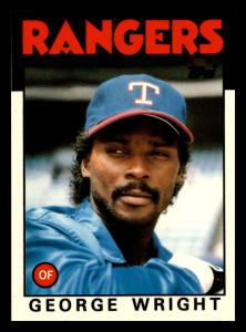 1986 Topps Tiffany George Wright #169 Card