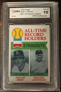 1979 Topps Walter Johnson Nolan Ryan Strikeouts Card