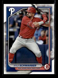 Kyle Schwarber 2024 Bowman Paper Phillies 5 Card Lot