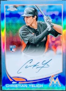 2013 Topps Chrome Christian Yelich Auto #/499