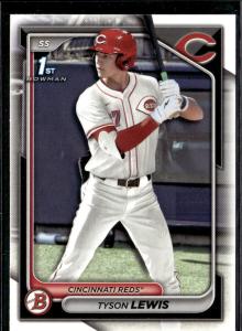 Tyson Lewis Cincinnati Reds 2024 Bowman Draft 5 Cards
