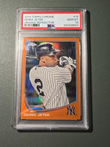 2013 Topps Chrome Derek Jeter #10 Orange Refractor