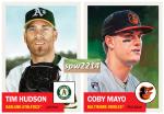 Topps Living Set Tim Hudson & Coby Mayo Cards