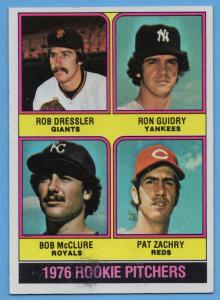 1976 Topps Rookie Pitchers Ron Guidry & Dressler