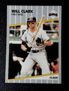 1989 Fleer Will Clark #325 San Francisco Giants