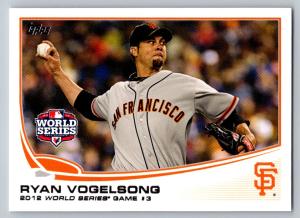 2013 Topps Ryan Vogelsong Card - Giants