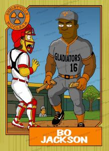 Bo Jackson Simpsons Softball Team Custom Card