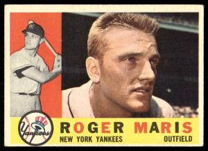 1958 Topps Roger Maris Yankees Card #377