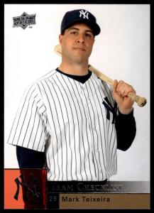 2009 Upper Deck Mark Teixeira Baseball Card