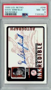 1999 U.D. Retro Dave Winfield PSA 8 Card