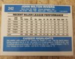 Donruss 82 Mickey Rivers Misprinted Baseball Card