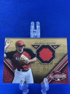 2015 Topps All-Star Stitches Gold DJ LeMahieu #/50