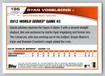 2013 Topps Ryan Vogelsong Card - Giants