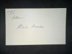 Earle Combs Autographed Yankees 3x5 Card