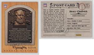 2012 Panini Cooperstown Bronze History Henry Chadwick Card