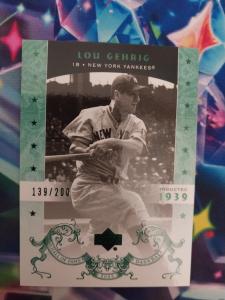 2005 Upper Deck Lou Gehrig Hall of Fame Card