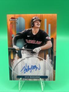 2025 Topps Finest Kyle Manzardo Autograph Card