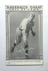 1948 Christy Mathewson Hall of Fame Exhibit Card