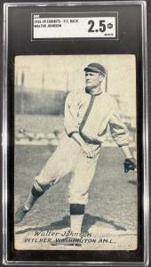 1926 Walter Johnson Exhibits W461 Sports Card