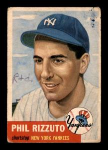 1953 Topps Phil Rizzuto Baseball Card #114