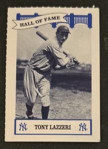 1992 Tony Lazzeri Yankees Hall of Fame Card