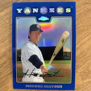 2008 Topps Chrome Hideki Matsui Blue Refractor