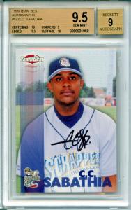 CC Sabathia 1999 Yankees AUTO Rookie BGS 9.5
