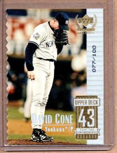 1999 Upper Deck Century Legends David Cone Card