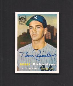 Bobby Richardson 2001 Topps Archives Autograph Card