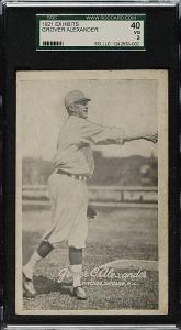 1921 Grover Cleveland Alexander Phillies Sports Card