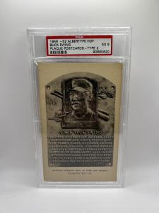 Buck Ewing Hall of Fame Plaque Postcard