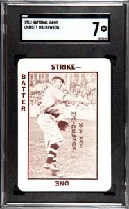 1913 Christy Mathewson National Game Card SGC 7