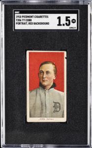 Ty Cobb 1910 T206 Piedmont Cigarettes Card SGC 1.5