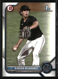 2022 Bowman Draft Karson Milbrandt #BD-87 Card
