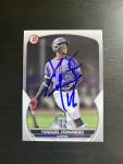 Yanquiel Fernandez Autographed 2023 Topps Card