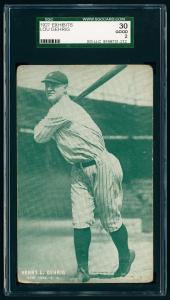 1927 Lou Gehrig Rookie Photo - Green Tint