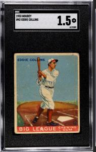 Eddie Collins 1933 Goudey Card #42 SGC 1.5