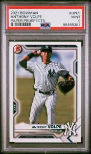 2021 Bowman Anthony Volpe #BP85 PSA 9 Card