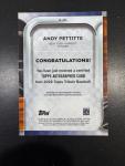 2022 Topps Tribute Purple Auto Andy Pettitte /50