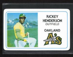 1981 Rickey Henderson Perma-Graphics Superstar Card