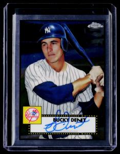 Bucky Dent 2021 Topps Chrome Auto Yankees Card