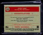 Bucky Dent 2021 Topps Chrome Auto Yankees Card